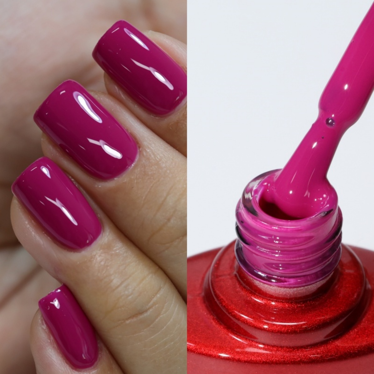 Nail Art Violet - MSHARE 10ml Fioletowo-Czerwona Baza Żelowa do