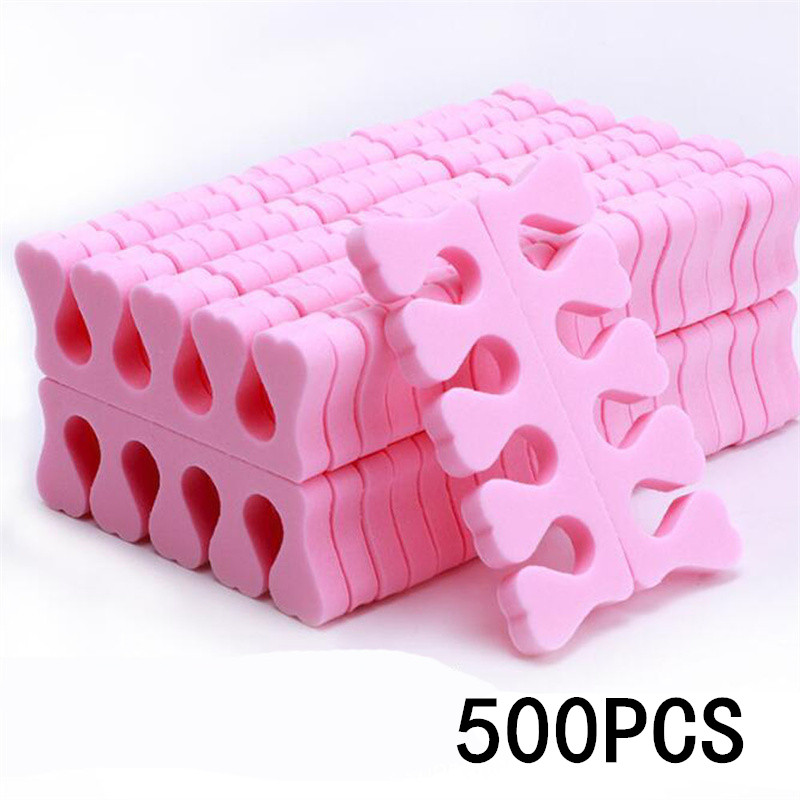 Nail Art Pinterest - 50/100/500 szt. Różowe Gąbkowe Separatory Palców