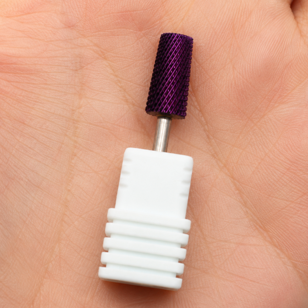 Nail Art Violet - 1 szt. Dwustronny fioletowy frez do