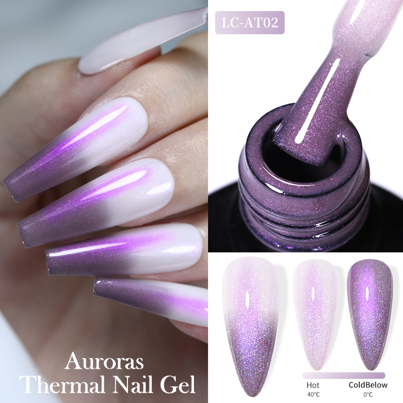 Nail Art Violet - LILYCUTE 7ML Auroras Termiczny Lakier do