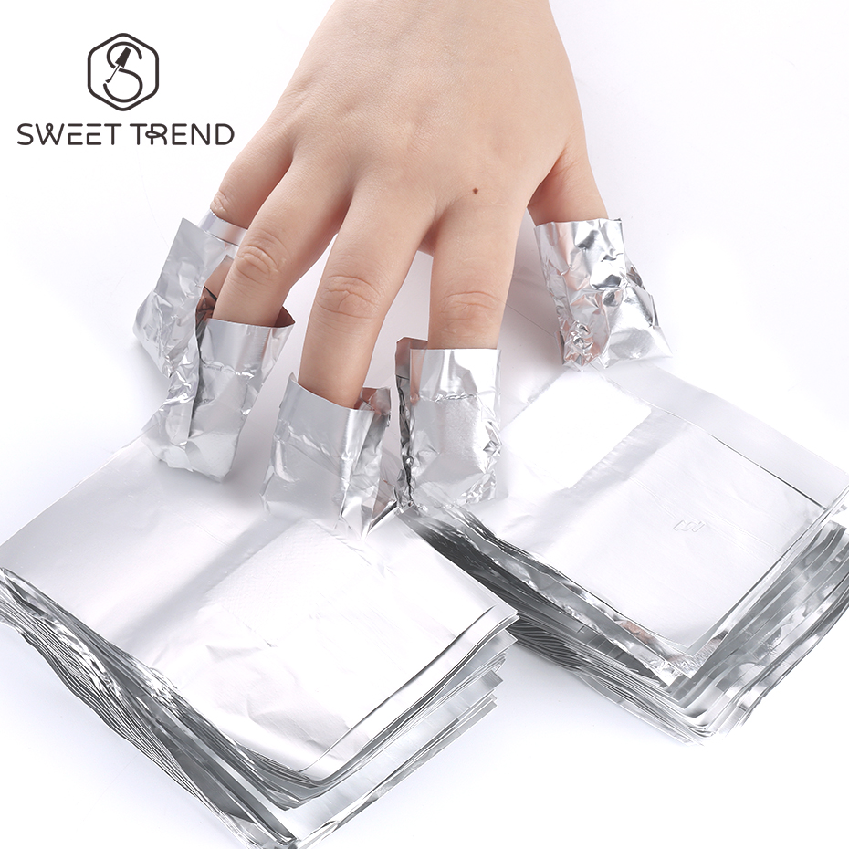 Nail Art Remover - 50/100 szt. Folii aluminiowych do usuwania