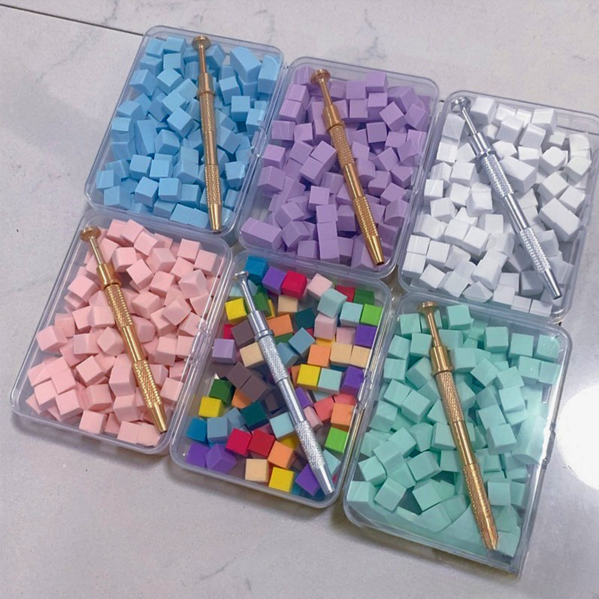 Nail Art Pinterest - 1 zestaw 100 szt. Gąbek do