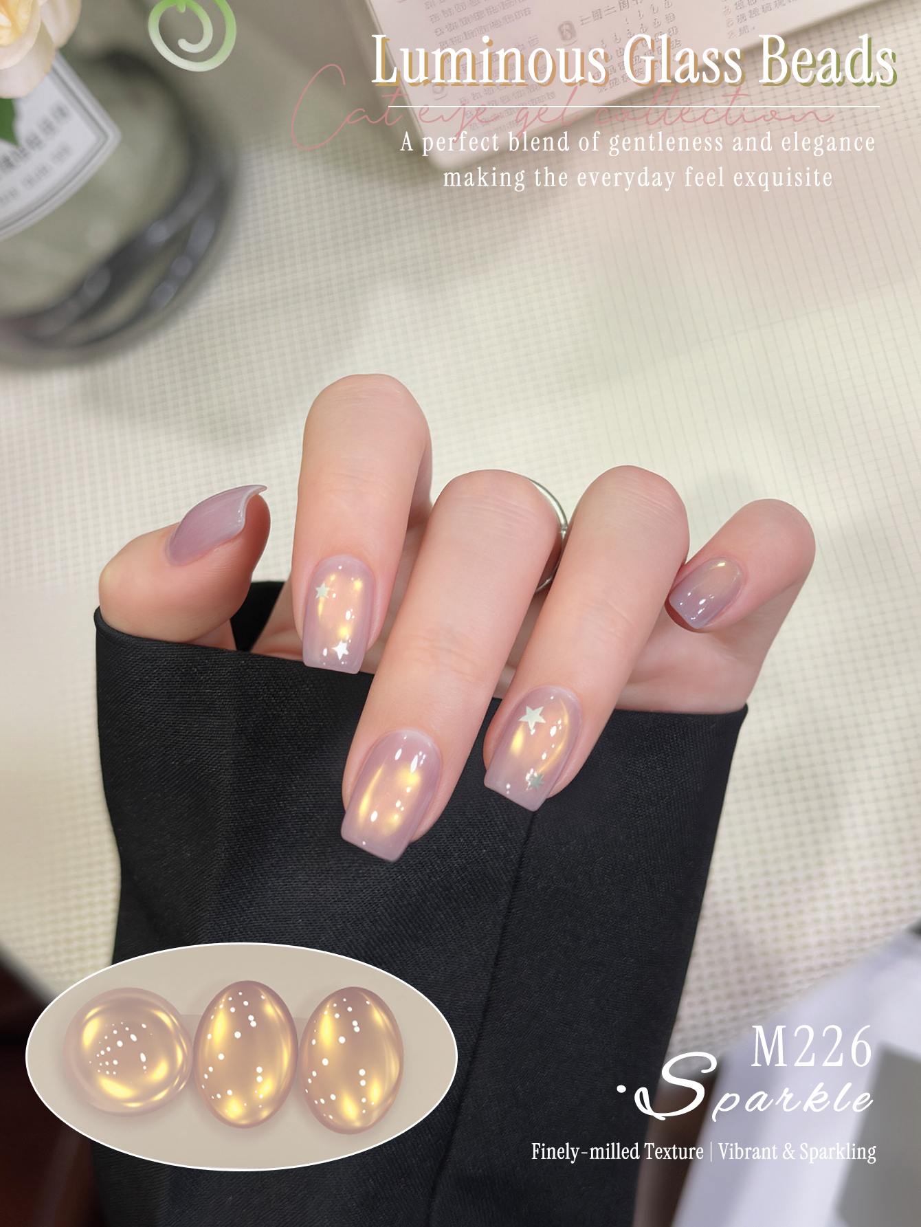 1 szt. Fioletowo-złoty odblask – Nail Art Violet recenzja i cena