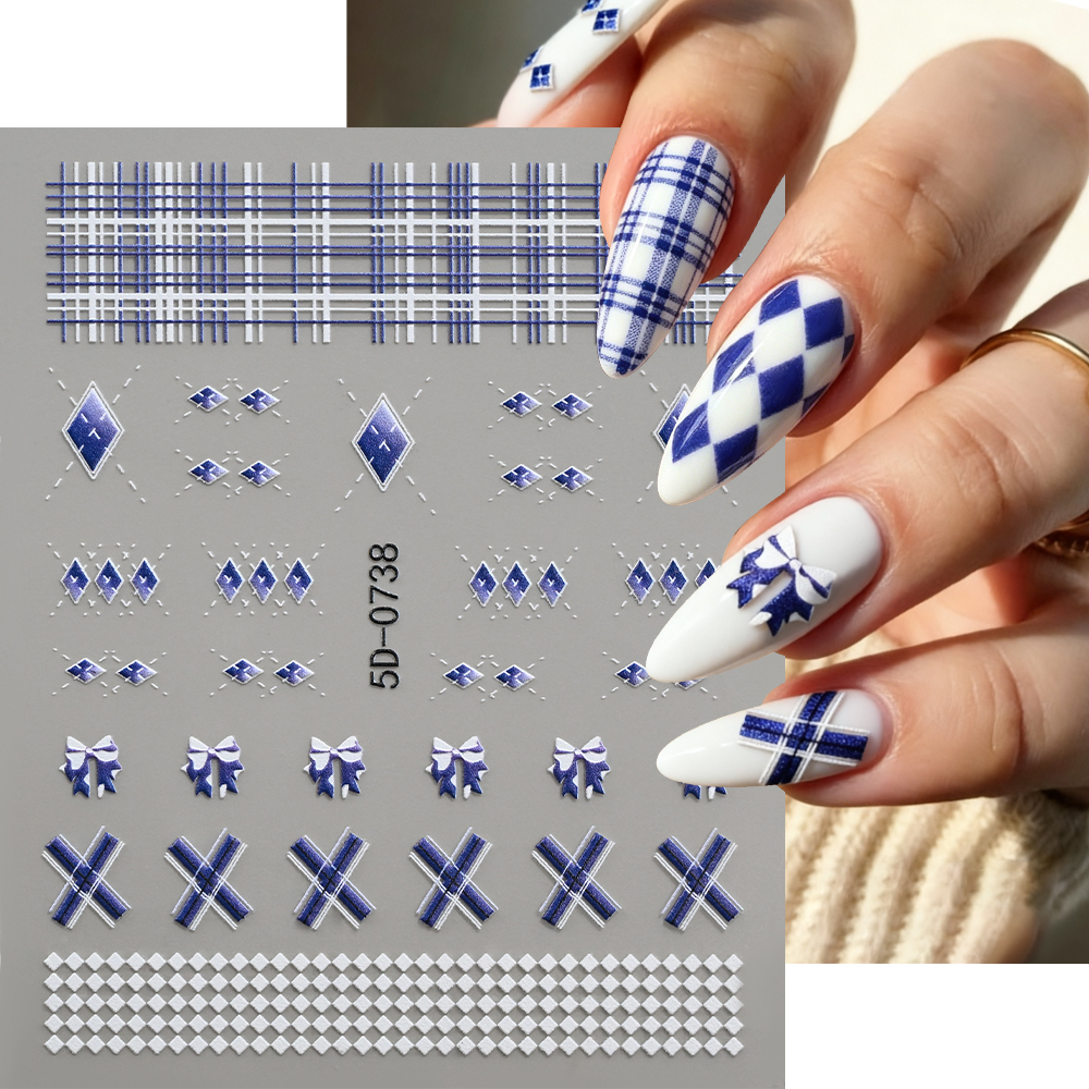 1 szt. Naklejki na paznokcie 5 – Nail Art Navy Simple recenzja i cena
