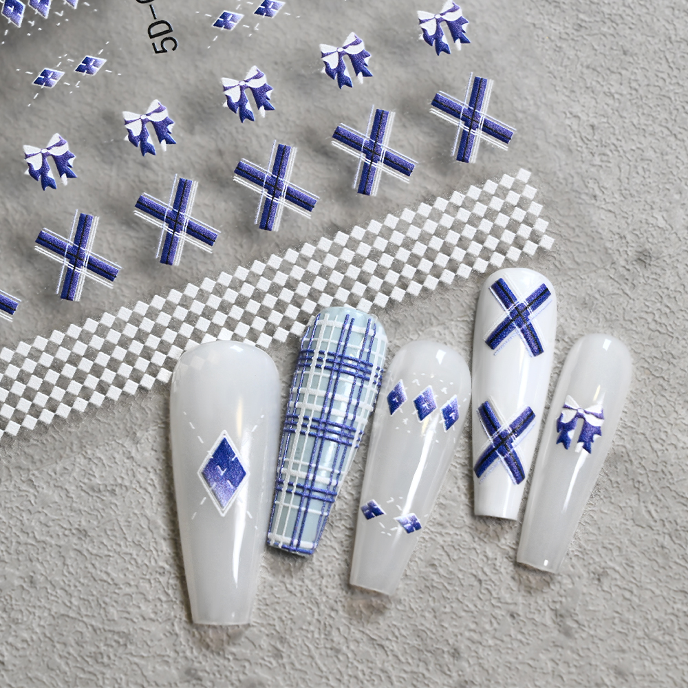 1 szt. Naklejki na paznokcie 5 – Nail Art Navy Simple recenzja i cena