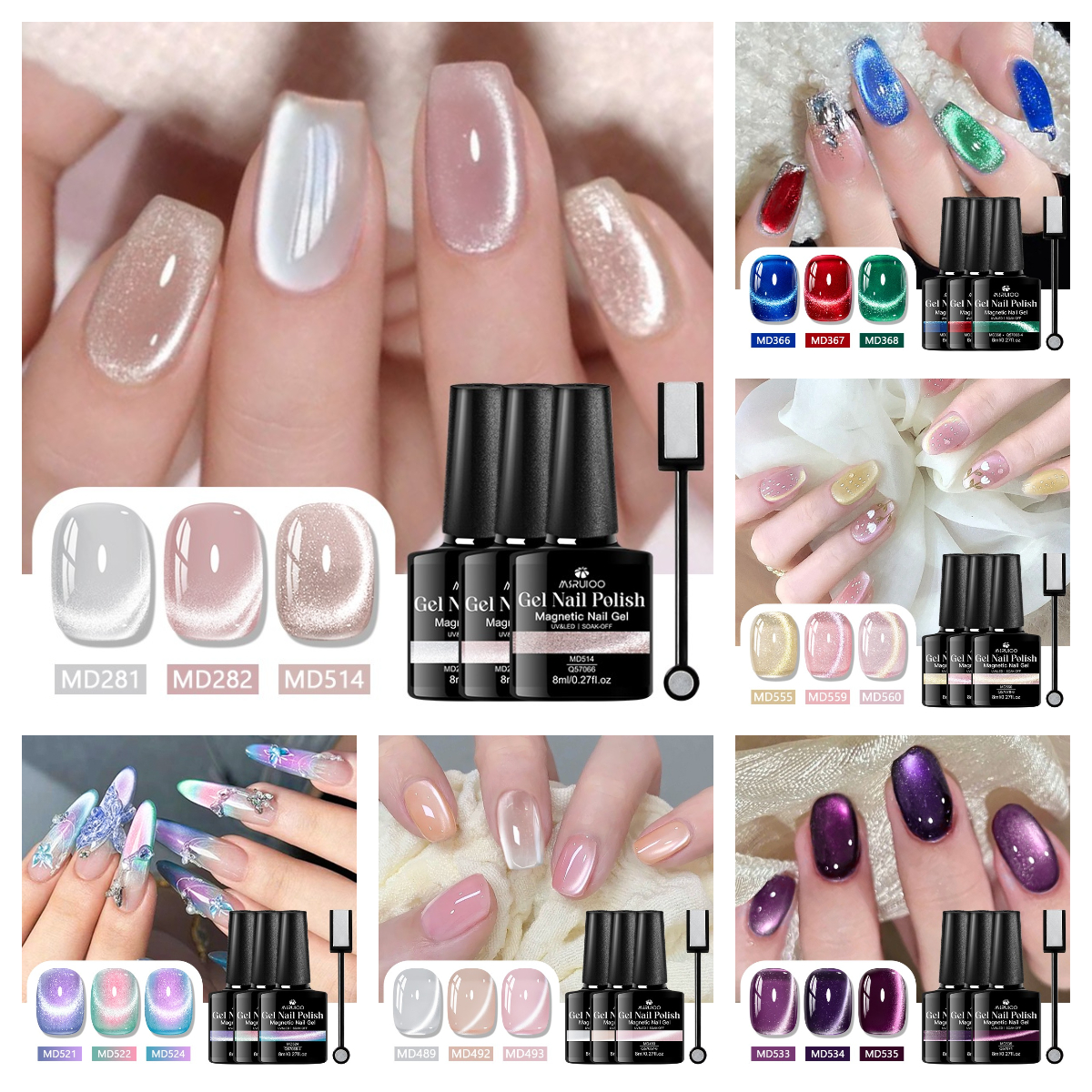 Zestaw 3 szt. magnetycznych la – Nail Art Violet recenzja i cena