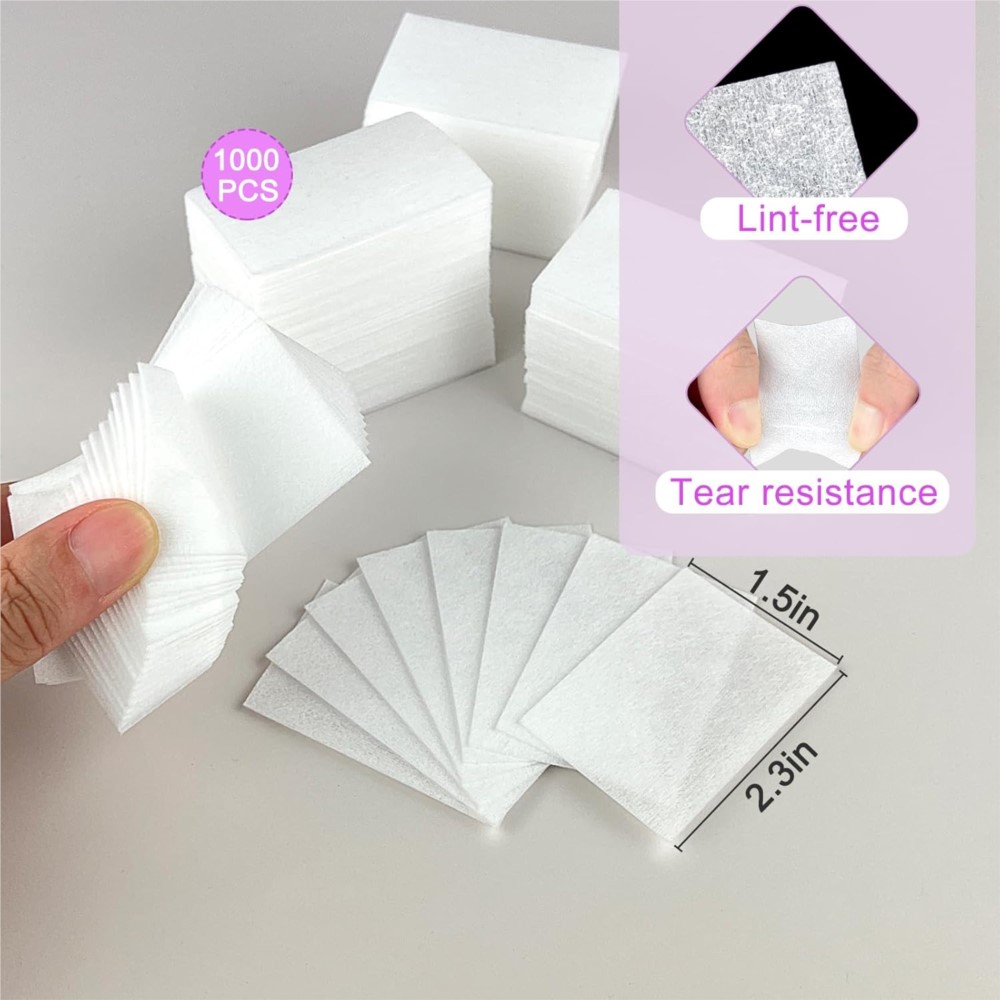 1000 szt. Bezpyłowych wacików  – Nail Art Remover recenzja i cena